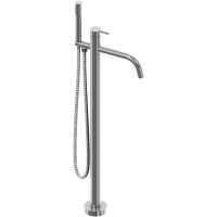 HUBER Lynox Напольный смеситель для ванны с душевым комплектом, нержавеющая сталь