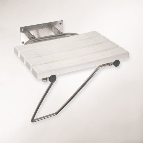 HELP Откидное сиденье для душа с опорной ножкой, глянец