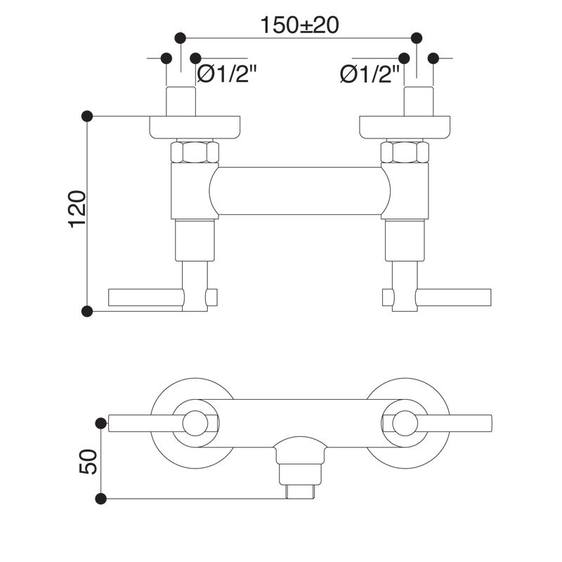 Bongio T Lever Смеситель для душа, цвет хром, артикул 31523CR00