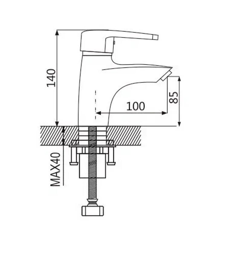 Смеситель для раковины Shevanik S5001, хром