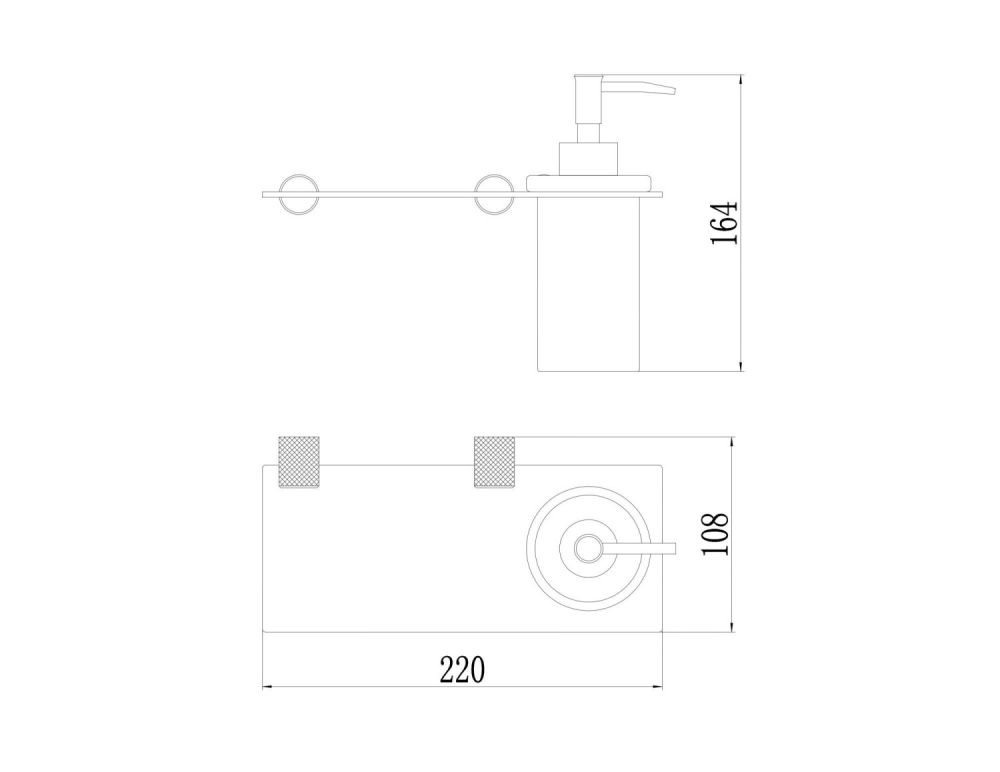 Дозатор для жидкого мыла с полочкой Savol S-002131HD, черный/бронза, артикул S-002131HD
