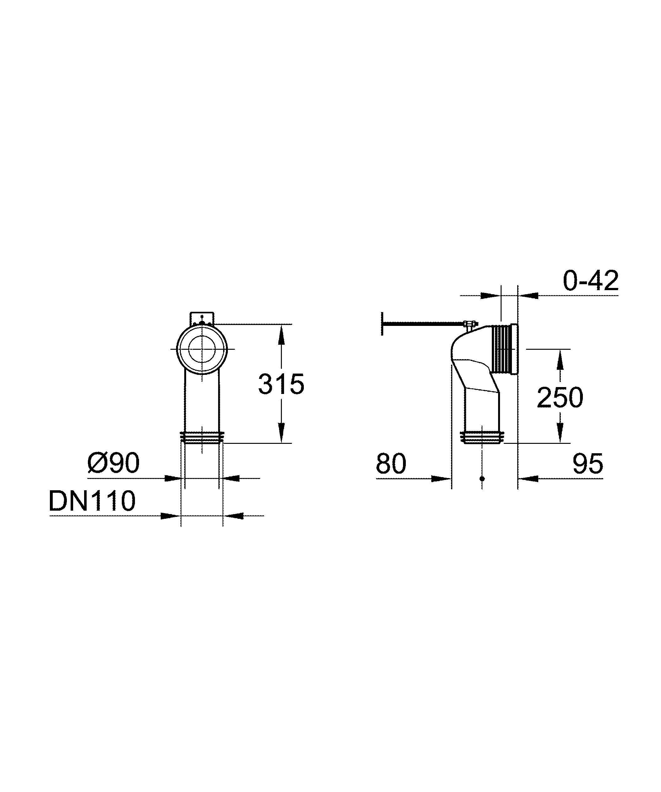 Выпуск для унитаза GROHE (39457000)