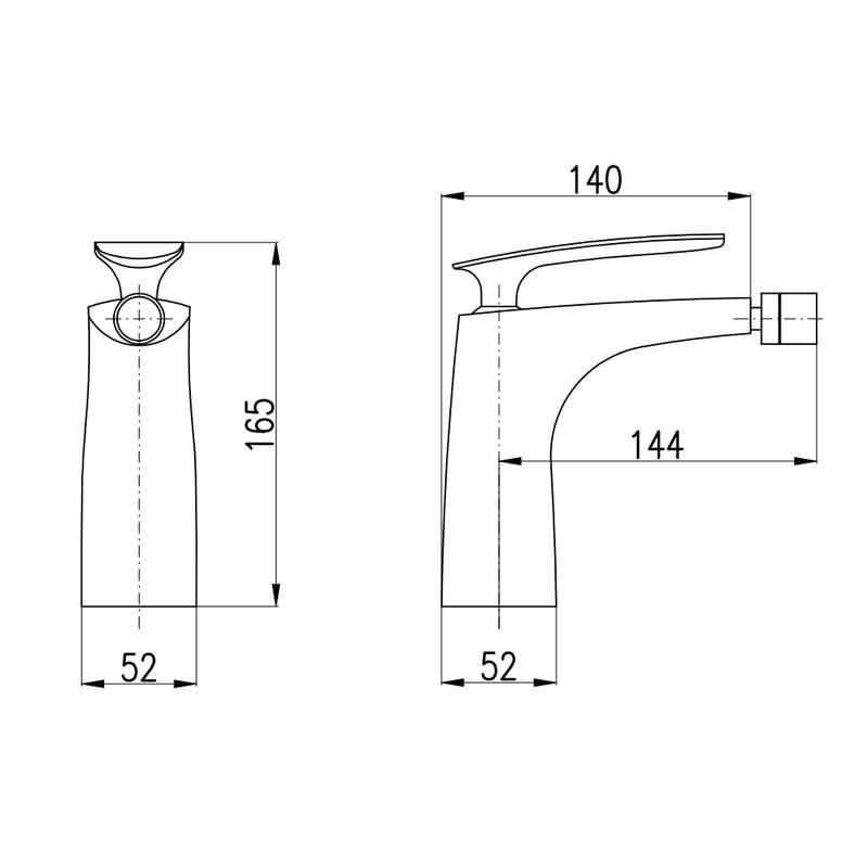 Смеситель для биде Rav Slezak Tigris TG144.5, хром