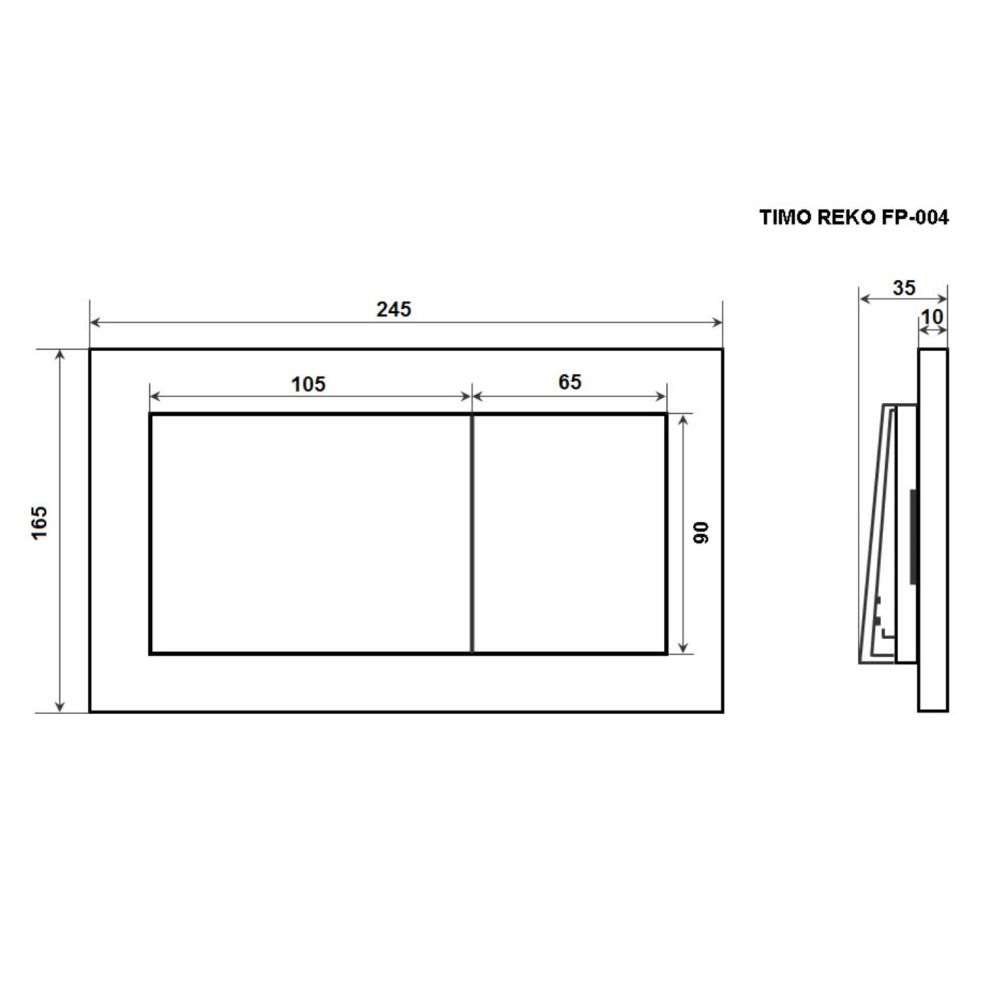 Клавиша смыва TIMO FP-004MB, черный