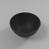 Умывальник WHITECROSS Amethyst D=50 (черный мат) иск. камень