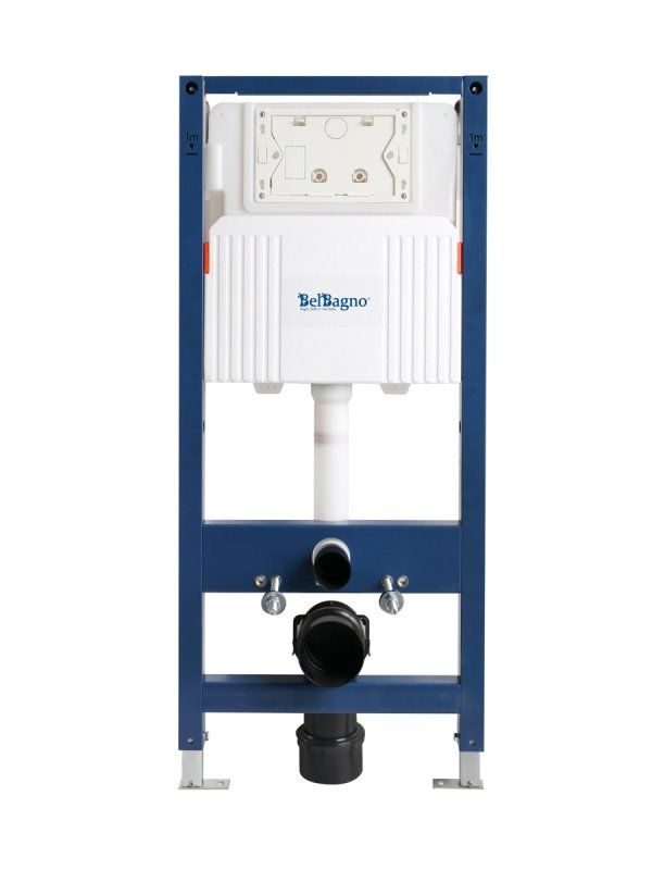 Инсталляция BELBAGNO для подвесного унитаза в комплекте с кнопкой смыва BB-101-M-BR, артикул BB-101-M-BR