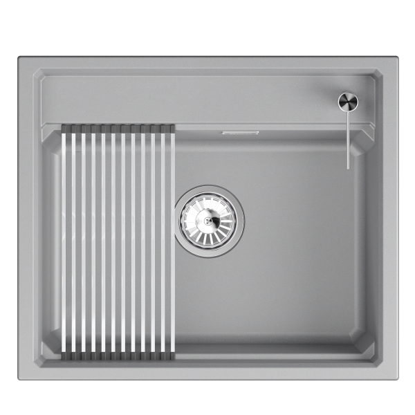 Кухонная мойка GRANULA кварц (6003i, АЛЮМИНИУМ)