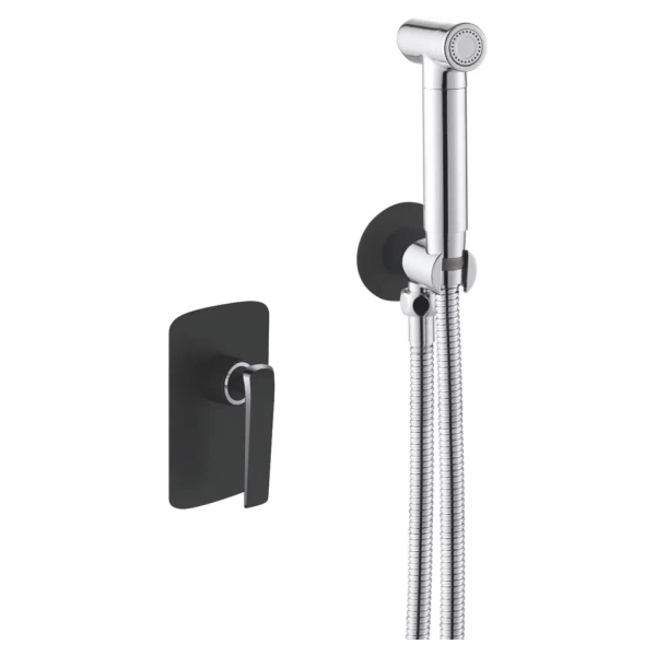 Гигиенический душ со смесителем Rose R1305H, черный