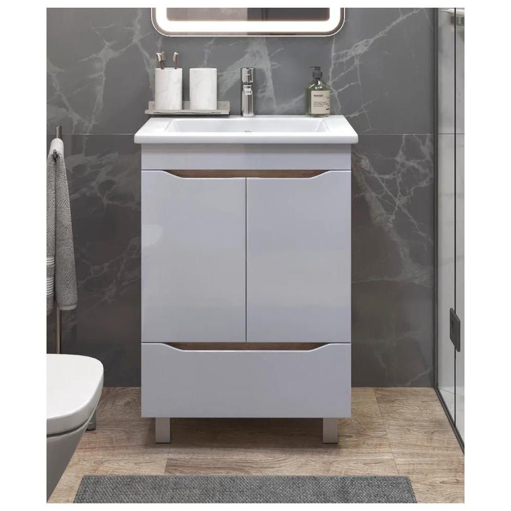 Тумба под раковину напольная VIGO Grani tn.GRI.ELI.60.2D.1Y дуб золотой, 60 см, артикул tn.GRI.ELI.60.2D.1Y дуб золотой