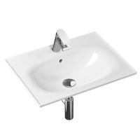 Комплект 4 в 1 Lavinia Boho Bathroom Sink 21510304, врезная фарфоровая раковина 60 см, смеситель, латунный сифон, донный клапан quick-clac