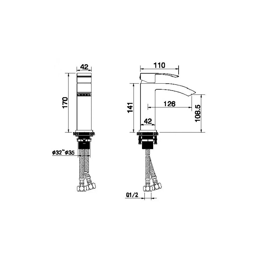 Смеситель для раковины FILARETE Waterfall FL5010MG, матовое золото