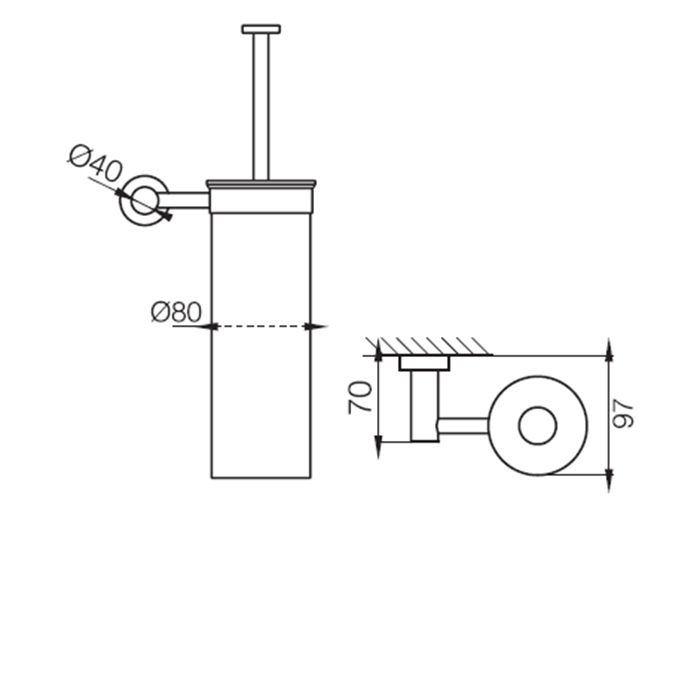 FIMA|Carlo Frattini Rotola Ёршик настенный, цвет золото FIMA|Carlo Frattini Rotola Ёршик настенный, цвет золото