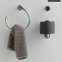 Полотенцедержатель, Bertocci, Cento, кольцо, ширина, мм-250, глубина, мм-85, высота, мм-250, тип установки-настенный, материал-латунь, цвет-хром