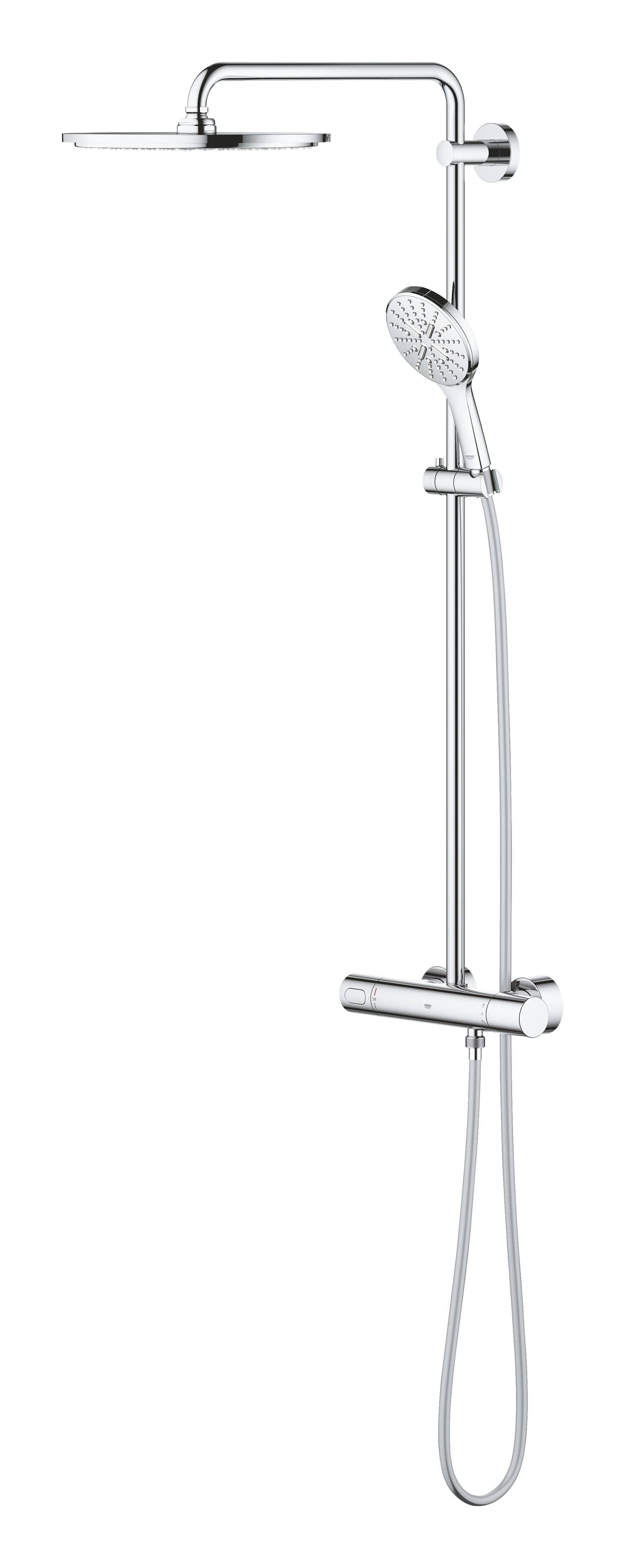 Душевая система GROHE Rainshower SmartActive 310 Cosmopolitan, круглый, 1 режим струи, с термостатом, хром (27966001)