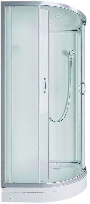 Душевая кабина Erlit Comfort ER4510P 100x100 с гидромассажем. задняя стенка Белая стекло матовое