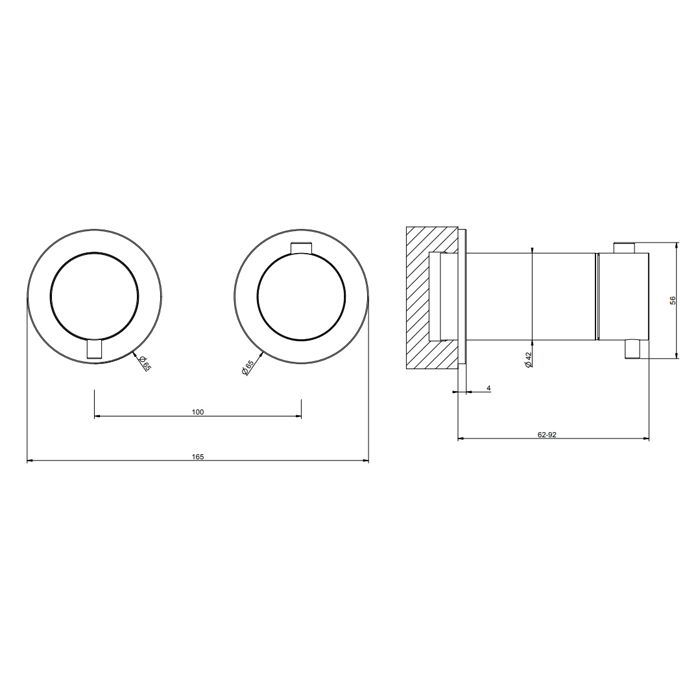 GESSI 316 Внешняя часть термост. смесителя на 3 потребителя, Black XL