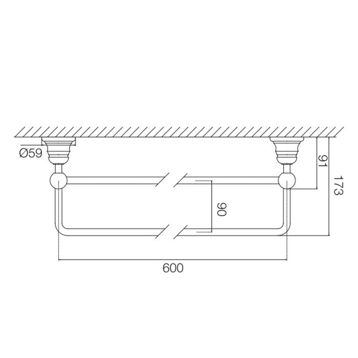 Fima Carlo Frattini Accessori Полотенцедержатель 40см., подвесной, цвет: золото, артикул F6061/60OR