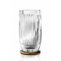 Стакан, 3SC, Elegance, одинарный, ширина, мм-75, высота, мм-145, настольный (свободностоящий), материал стакана-хрусталь, без креплений, цвет-прозрачный хрусталь/латунь сатинированная матовая