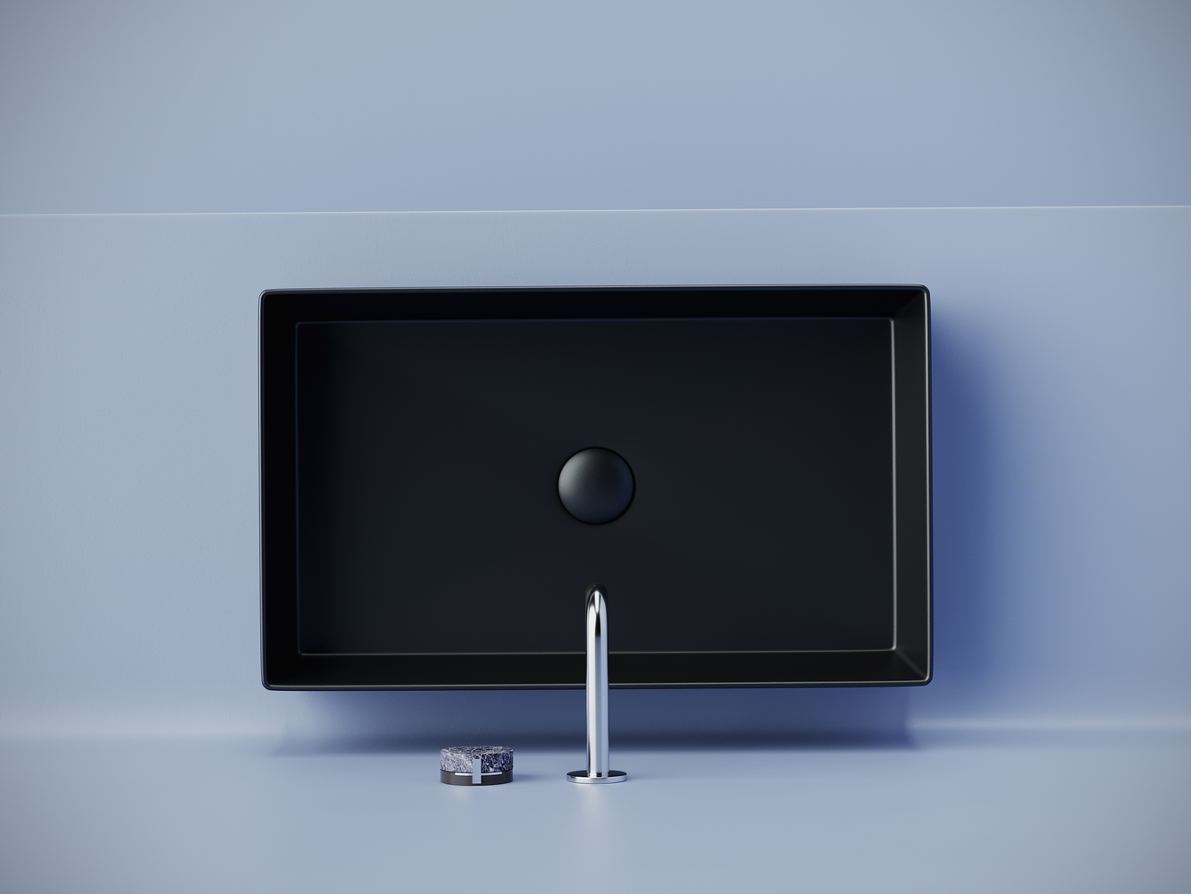 Раковина накладная прямоугольная Элемент (Element) 601x361x130, цвет черный матовый, арт. CN6070MB, артикул CN6070MB