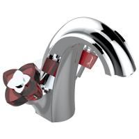 THG PETALE DE CRISTAL ROUGE Смеситель для раковины на 1 отверстие, с донным клапаном, цвет хром