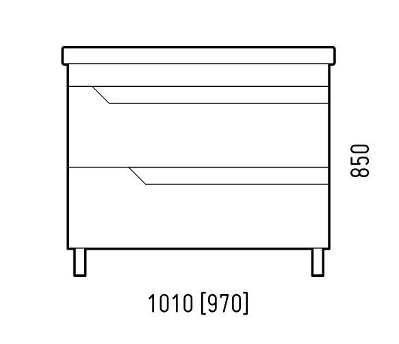 Тумба "Юта 100 Z2", Люкс белая, Фостер 100