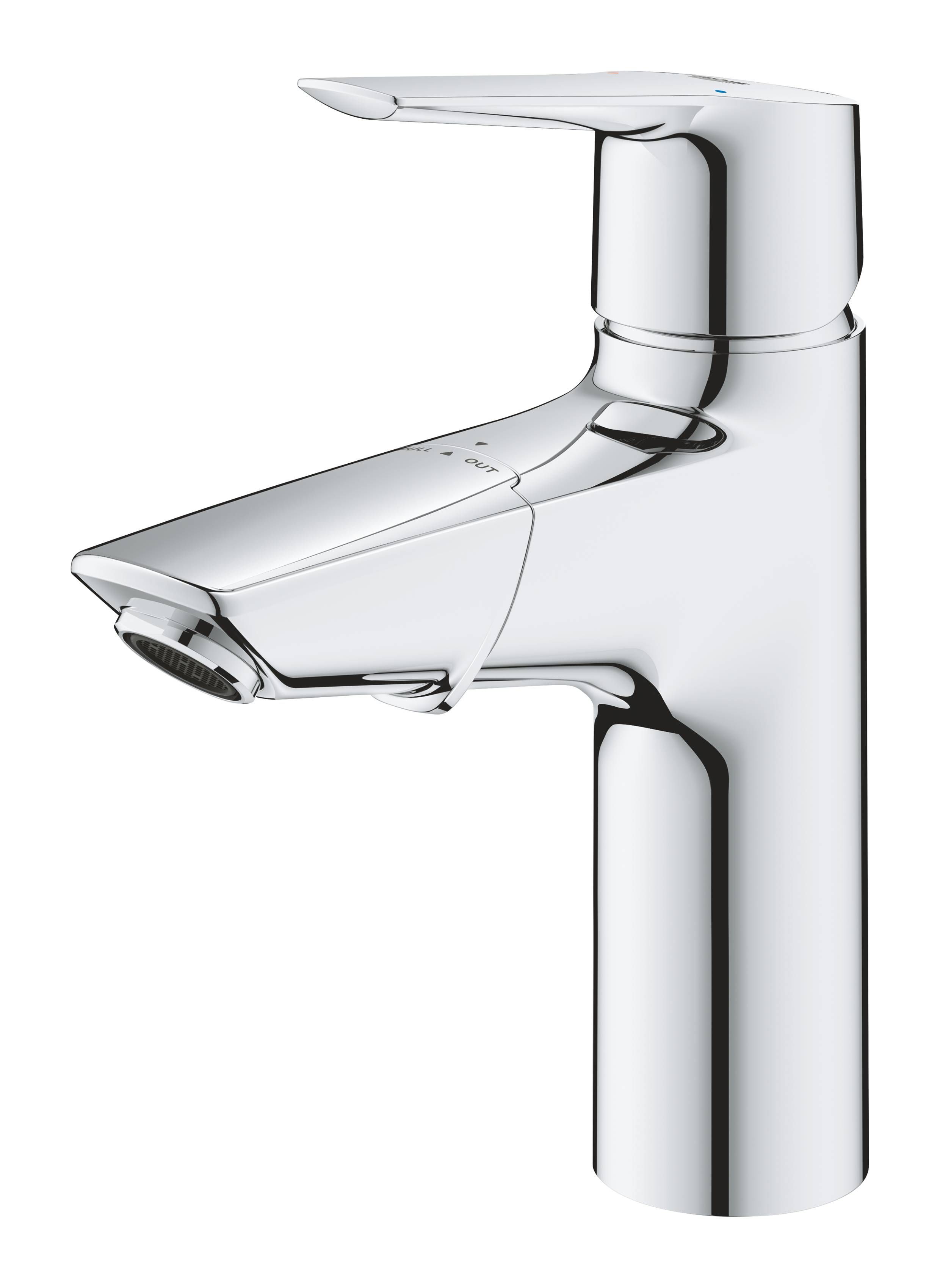 Смеситель для раковины GROHE Start, выдвижной излив, размер M, нажимной донный клапан, хром (24205003) Смеситель для раковины GROHE Start, выдвижной излив, размер M, нажимной донный клапан, хром (24205003)