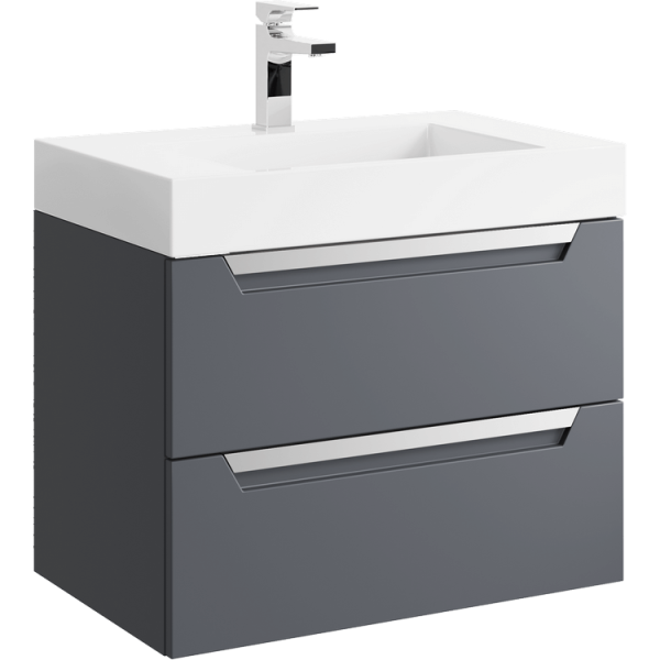"Cube" тумба под умывальник, цвет серый, CUB0107GR, ТМ «AQWELLA»