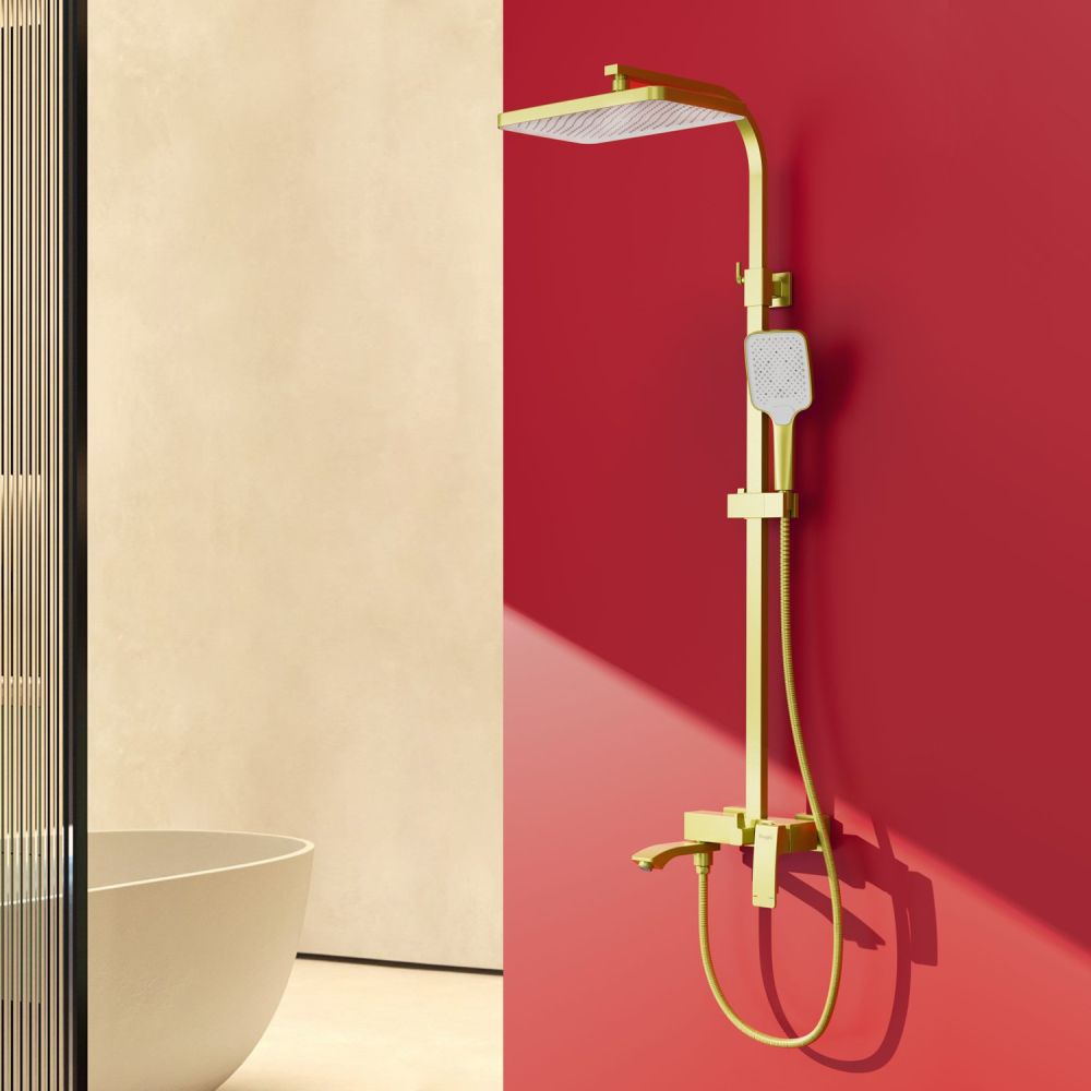 Душевая система Raglo R01.24.03, сатин золотой, артикул R01.24.03