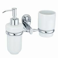 Аксесс Main K-9289C Держатель стакана и дозатора (блистер), КЕРАМИКА, хром, WasserKRAFT Аксесс Main K-9289C Держатель стакана и дозатора (блистер), КЕРАМИКА, хром, WasserKRAFT
