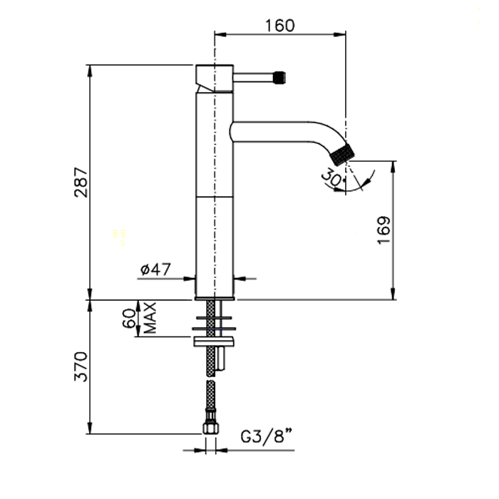 Nicolazz Olympus Смеситель для раковины высокий однорычажный, цвет: хром