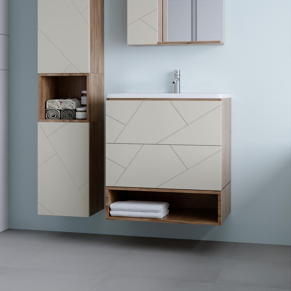 Ниша для тумбы Бриклаер КРИСТАЛЛ 70 см, дуб крафт табачный