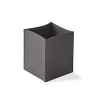 Корзина для бумаги, Decor Walther, NAPPA PK, без крышки , ширина, мм-240, глубина, мм-240, высота, мм-280, материал-натуральная кожа, цвет-дымчато-серый