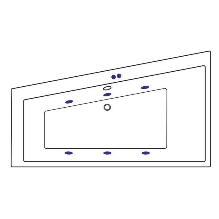 Ванна EXCELLENT Sfera Slim 170x100 (левая) "SOFT" (золото)