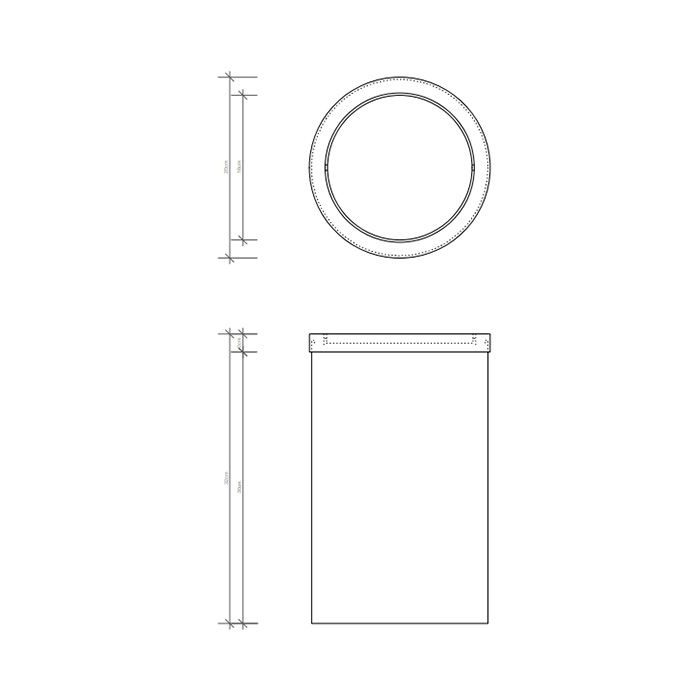 Decor Walther DW 104 Ведро для мусора, напольное, цвет: черный матовый