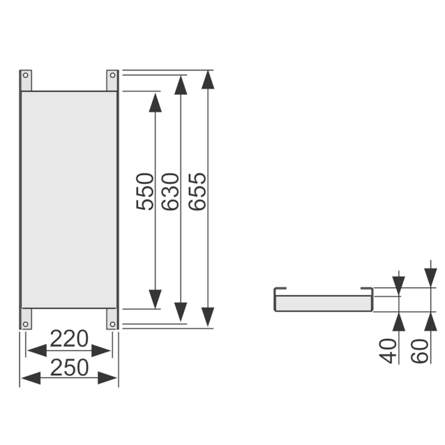 Панель для монтажа ручек Панель для монтажа ручек