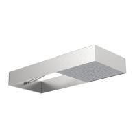 FIMA|Carlo Frattini Wellness Верхний душ Moove настенного монтажа в раме из брашированной нержавеющей стали, передвижной модуль подачи воды, цвет хром