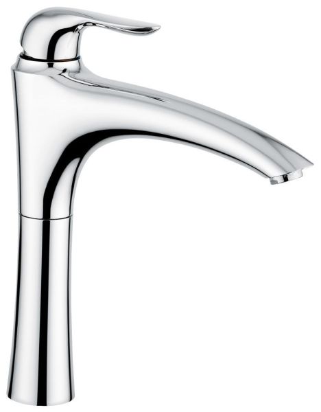 Emmevi Neco, однорычажный кухонный смеситель с поворотным изливом, без донного клапана, цвет хром