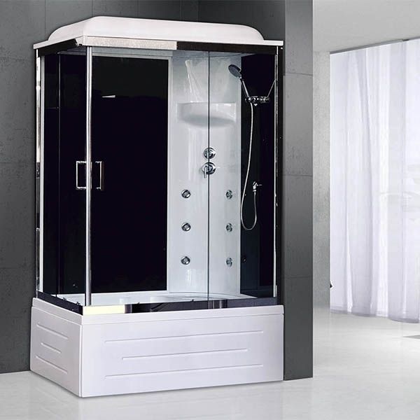 Душевая кабина Royal Bath BP 120х80 RB8120BP3-BT-CH-R с гидромассажем профиль Хром задняя стенка Черная Душевая кабина Royal Bath BP 120х80 RB8120BP3-BT-CH-R с гидромассажем профиль Хром задняя стенка Черная