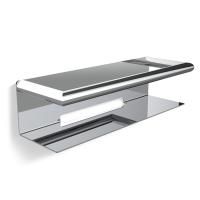 Полка, Decor Walther, MIKADO, прямоугольная, одноярусная, ширина, мм-300, глубина, мм-100, высота, мм-80, тип установки-настенный, материал-металл, цвет-хром