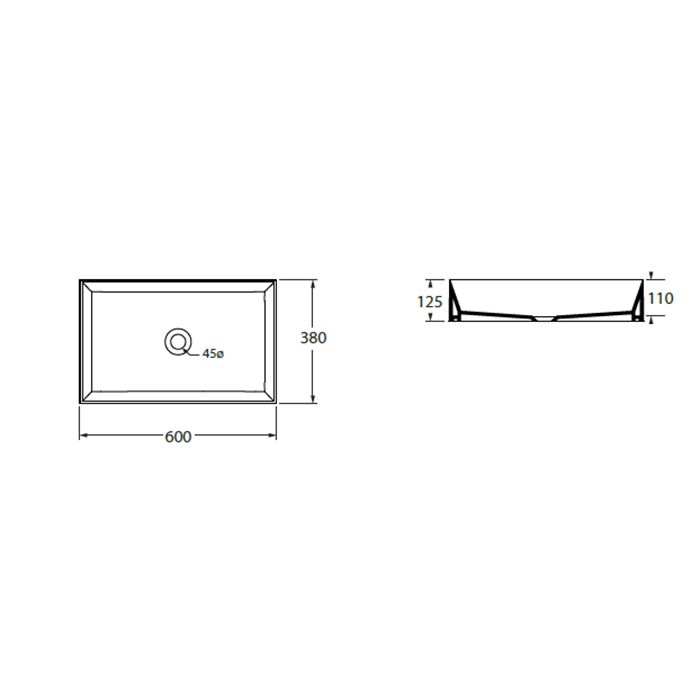 AZZURRA ELEGANCE Squared раковина подвесная/накладная 60х38х15 см без отв. под смеситель , цвет белый AZZURRA ELEGANCE Squared раковина подвесная/накладная 60х38х15 см без отв. под смеситель , цвет белый