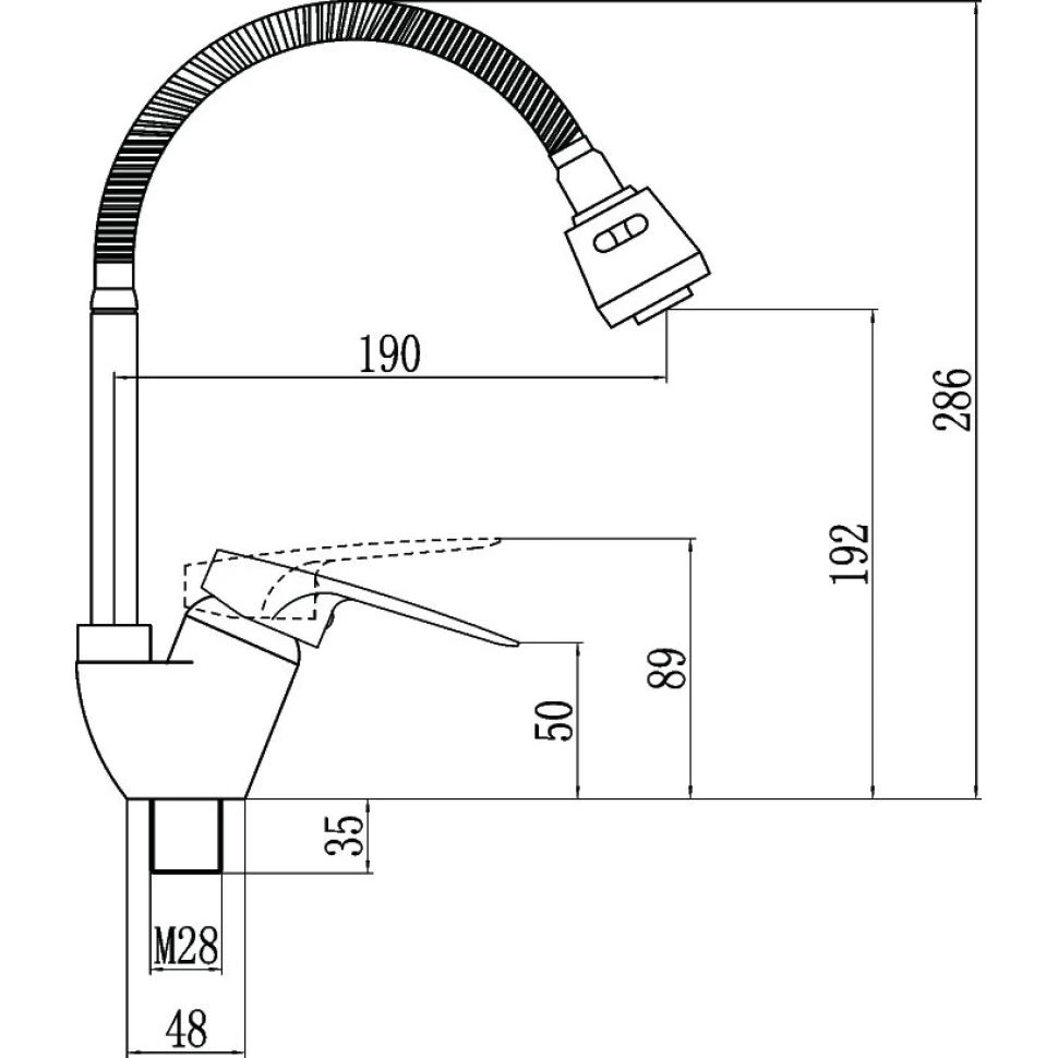 Смеситель для кухни Fmark FM4304, хром