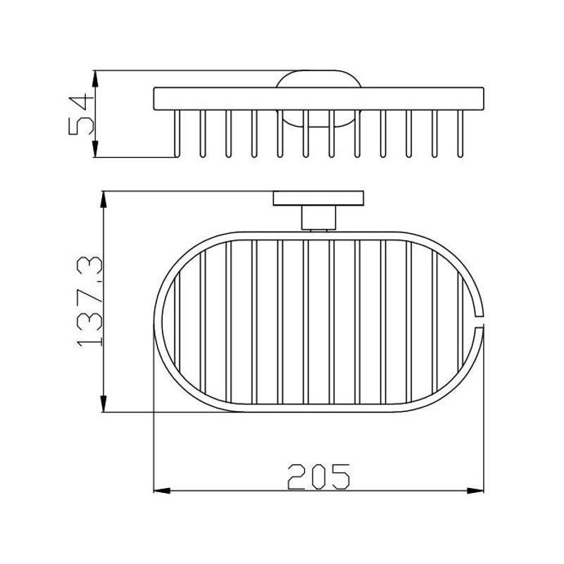 Мыльница Rav Slezak YUKON YUA0301, хром, артикул YUA0301
