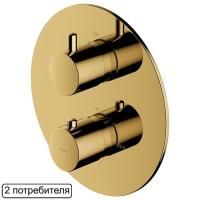 Смеситель термостатический для душа, элемент наружного монтажа OMNIRES Y Y1236ROGL (золото)