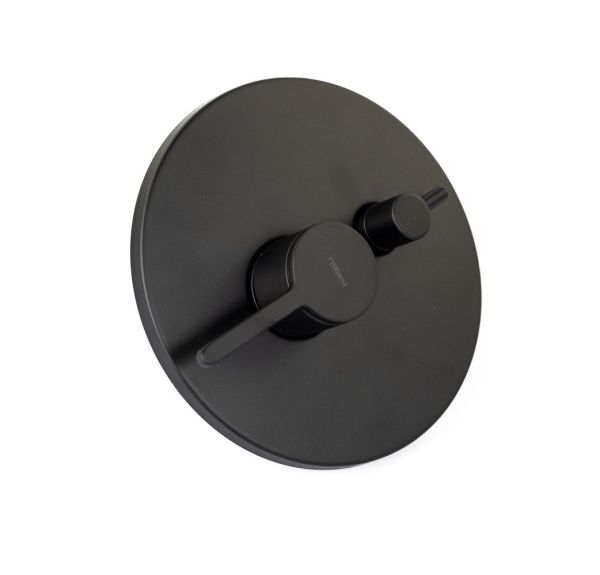 Emmevi Filobrass, однорычажный (со стержнем) встраиваемый смеситель для душа на 3 выхода, цвет черный матовый