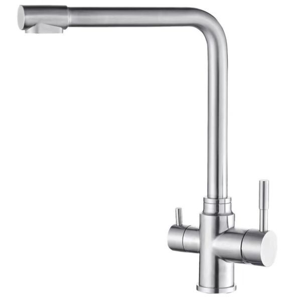 Смеситель для кухни с подключением к фильтру Fmark FS0562, сатин