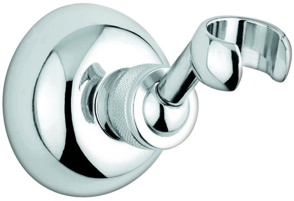 Emmevi, круглый регулируемый держатель ручного душа из латуни, цвет белый/золото