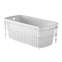 OLIVIA CONSOLE Ванна 174x83хH66 см. белая, панель белая, консоль, слив/перелив хром