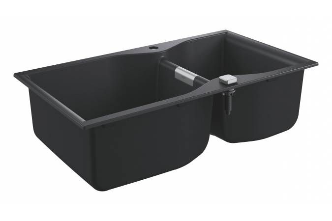 Мойка GROHE K700 с 2 чашами, 900 x 500 мм, черный гранит (31658AP0) Мойка GROHE K700 с 2 чашами, 900 x 500 мм, черный гранит (31658AP0)