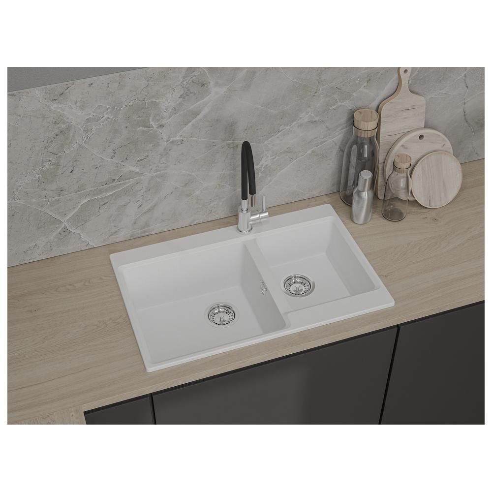 Кухонная мойка GranFest LEVEL 780K, иней, артикул LV-780K иней