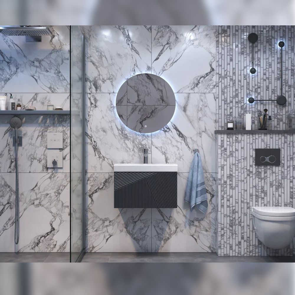 Тумба под раковину подвесная Velvex Edge tp.EDG.9696.60.1Y графит, 60 см, артикул tp.EDG.9696.60.1Y графит